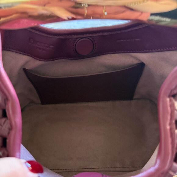 Elleme Paris Small Boomerang Woven Leather Burgundy - Picture 5 of 7